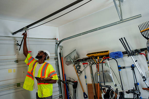 Professional Garage Door Installation technician working in Bradner, OH